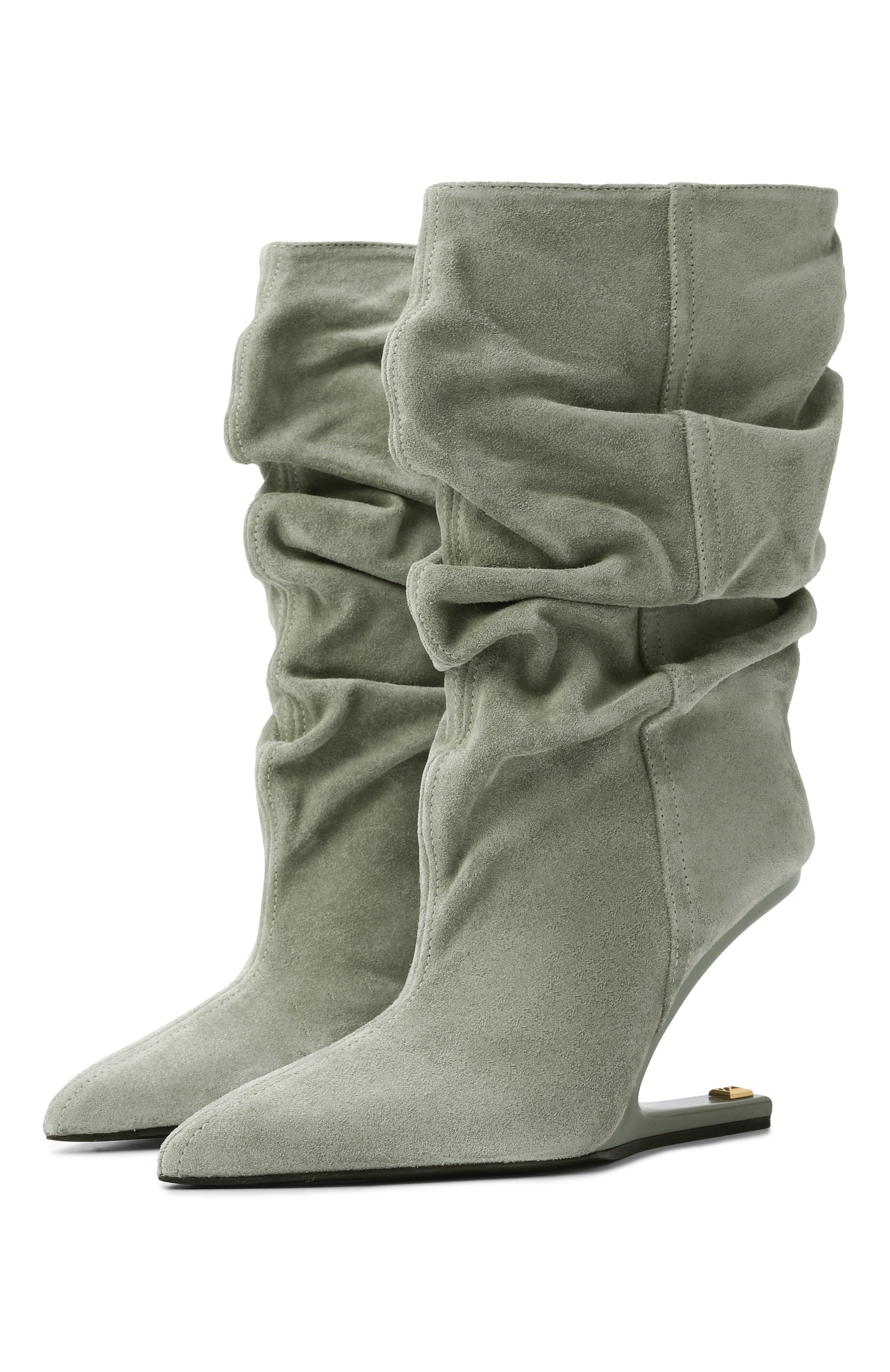 Замшевые полусапоги no wedge BALMAIN, арт. GN0TA236/LCMK, фото 1