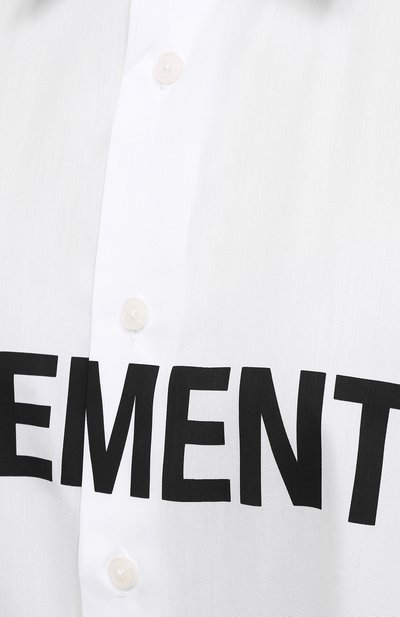 Хлопковая рубашка VETEMENTS белого цвета по цене 59900 руб., арт. UE51SH300W 1004/W, фото 5 Хлопковая рубашка VETEMENTS, арт. UE51SH300W 1004/W, фото 5