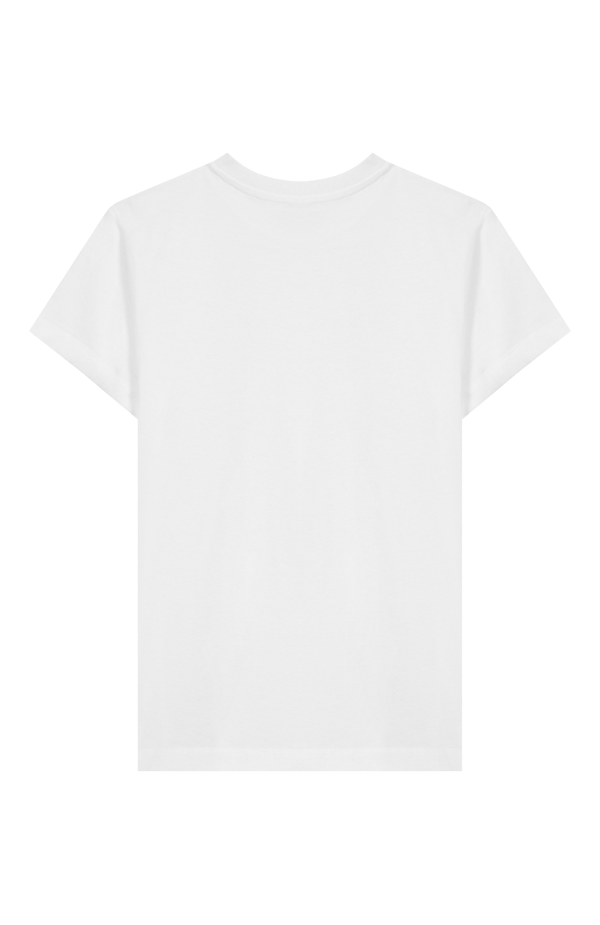 Хлопковая футболка MOSCHINO белого цвета по цене 7995 руб., арт. HUM050/LAA03_001, фото 2 Хлопковая футболка MOSCHINO, арт. HUM050/LAA03_001, фото 2