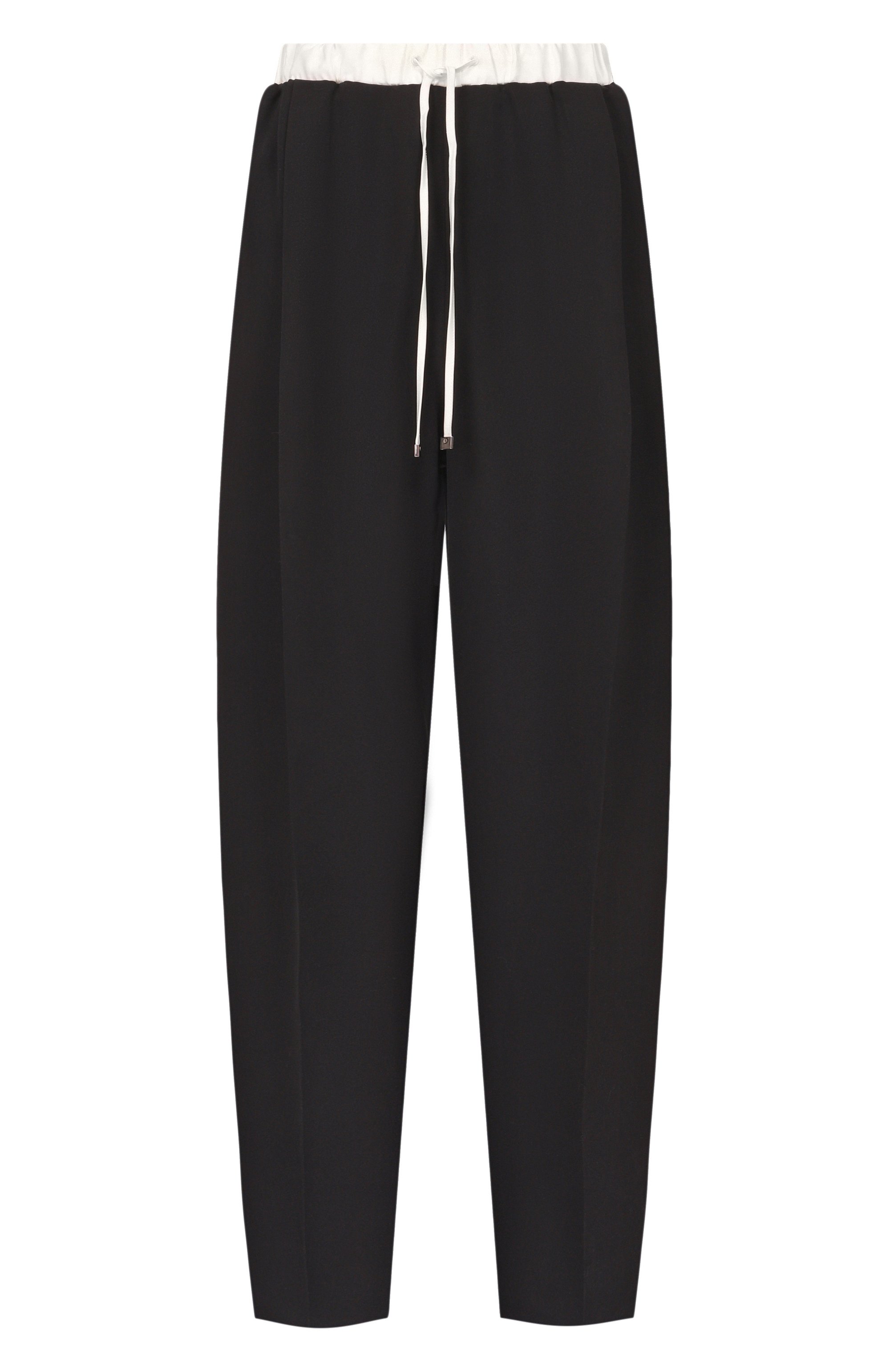 Шелковые брюки KITON черного цвета по цене 199500 руб., арт. D61105K0942H, фото 1 Шелковые брюки KITON, арт. D61105K0942H, фото 1