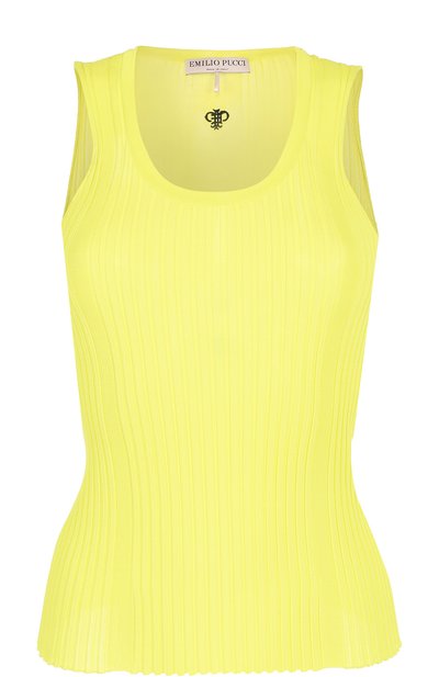 Женский облегающий топ фактурной вязки без рукавов EMILIO PUCCI, арт. 72/KP50/72966