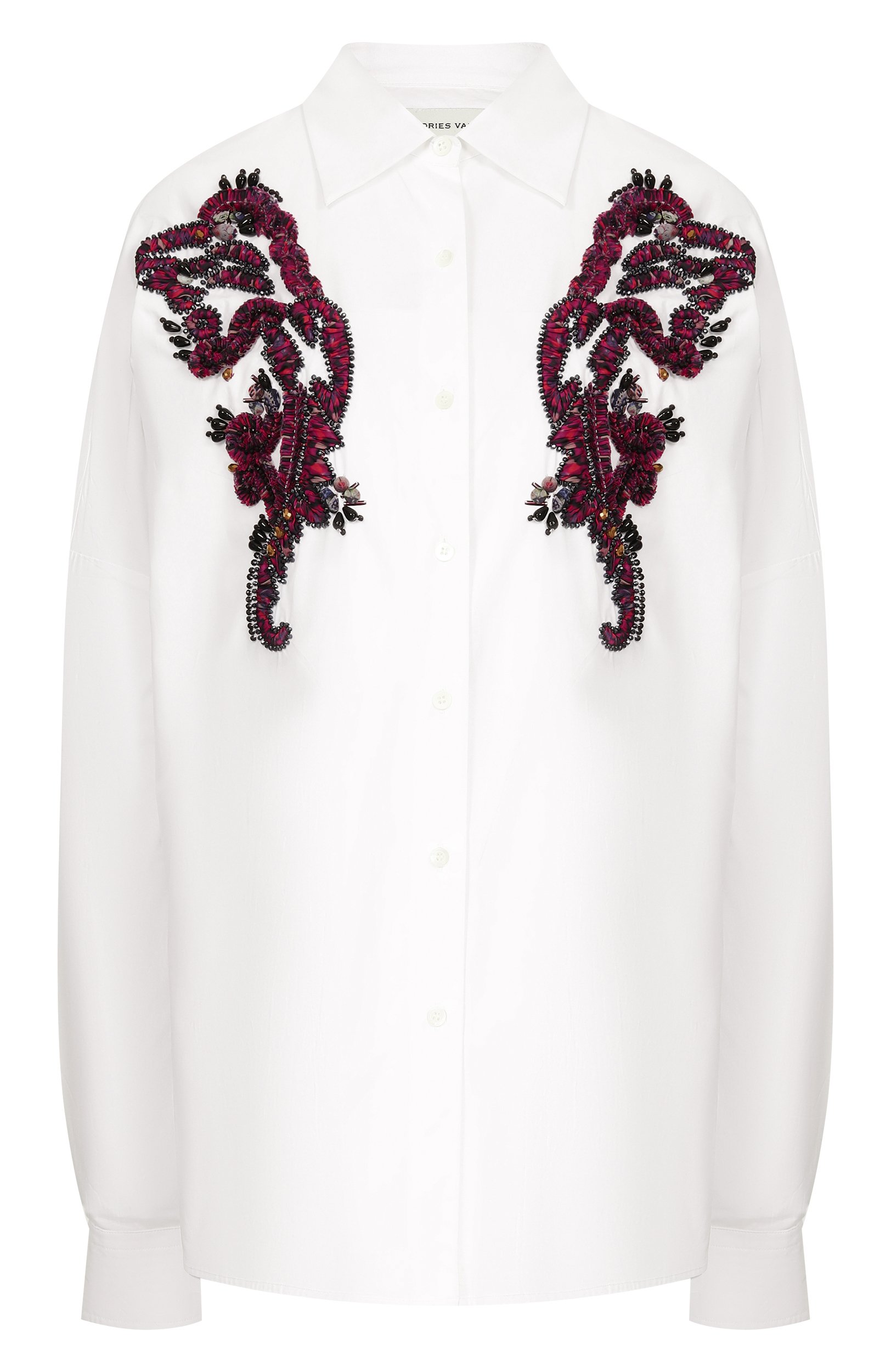 Хлопковая рубашка DRIES VAN NOTEN белого цвета по цене 128000 руб., арт. 262-130714/4433, фото 1 Хлопковая рубашка DRIES VAN NOTEN, арт. 262-130714/4433, фото 1