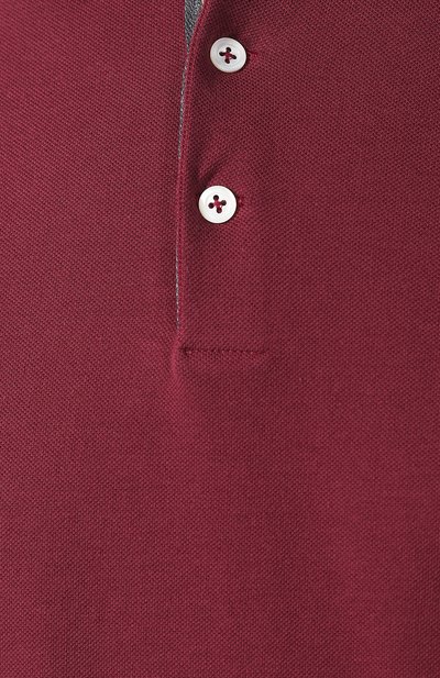 Хлопковое поло BRUNELLO CUCINELLI бордового цвета по цене 45600 руб., арт. M0T638307, фото 5 Хлопковое поло BRUNELLO CUCINELLI, арт. M0T638307, фото 5