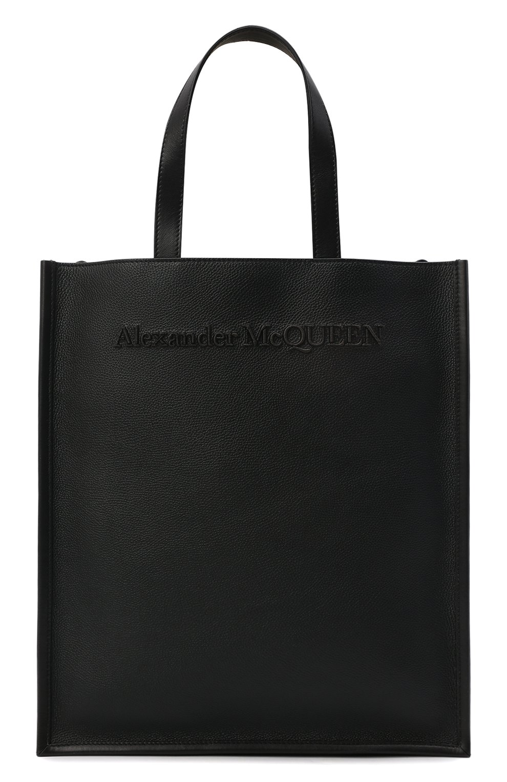 Кожаная сумка-шопер north south ALEXANDER MCQUEEN черного цвета по цене 156500 руб., арт. 668591/1AAET, фото 1 Кожаная сумка-шопер north south ALEXANDER MCQUEEN, арт. 668591/1AAET, фото 1