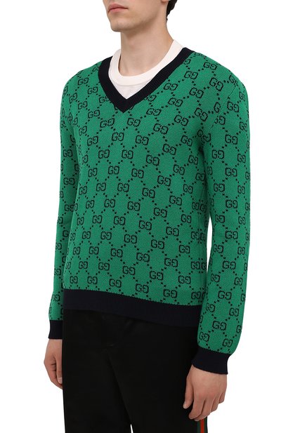 Свитер из шерсти и хлопка GUCCI, арт. 661155/XKBXI, фото 3