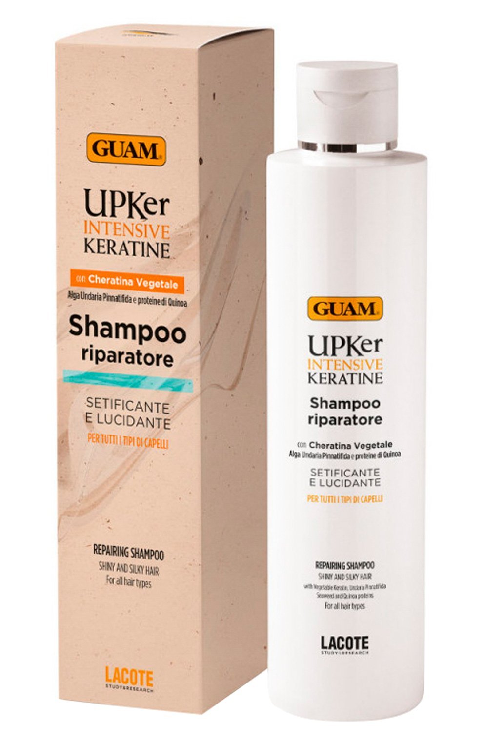 Восстанавливающий шампунь для волос с кератином (200ml) GUAM бесцветного цвета по цене 3150 руб., арт. 8025021161594, фото 1 Восстанавливающий шампунь для волос с кератином (200ml) GUAM, арт. 8025021161594, фото 1
