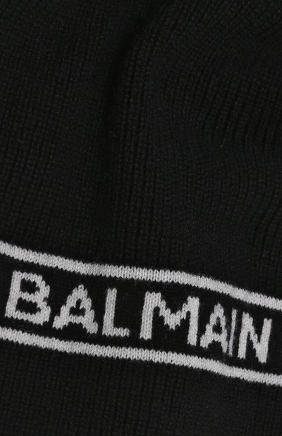 Шарф из шерсти и шелка BALMAIN черного цвета по цене 17550 руб., арт. BT0P13, фото 2 Шарф из шерсти и шелка BALMAIN, арт. BT0P13, фото 2
