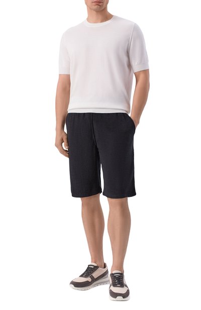 Хлопковые шорты KITON черного цвета по цене 106000 руб., арт. UMM0107, фото 2 Хлопковые шорты KITON, арт. UMM0107, фото 2