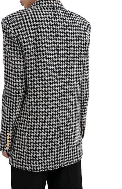 Шерстяной жакет BALMAIN черно-белого цвета по цене 154500 руб., арт. UF17318/W090, фото 4 Шерстяной жакет BALMAIN, арт. UF17318/W090, фото 4