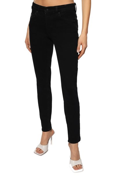 Джинсы VERSACE JEANS COUTURE черного цвета по цене 26500 руб., арт. 73HAB5K3-73DP500 C SKINNY CRYSTAL RIC VJC C D/CDW0, фото 3 Джинсы VERSACE JEANS COUTURE, арт. 73HAB5K3-73DP500 C SKINNY CRYSTAL RIC VJC C D/CDW0, фото 3