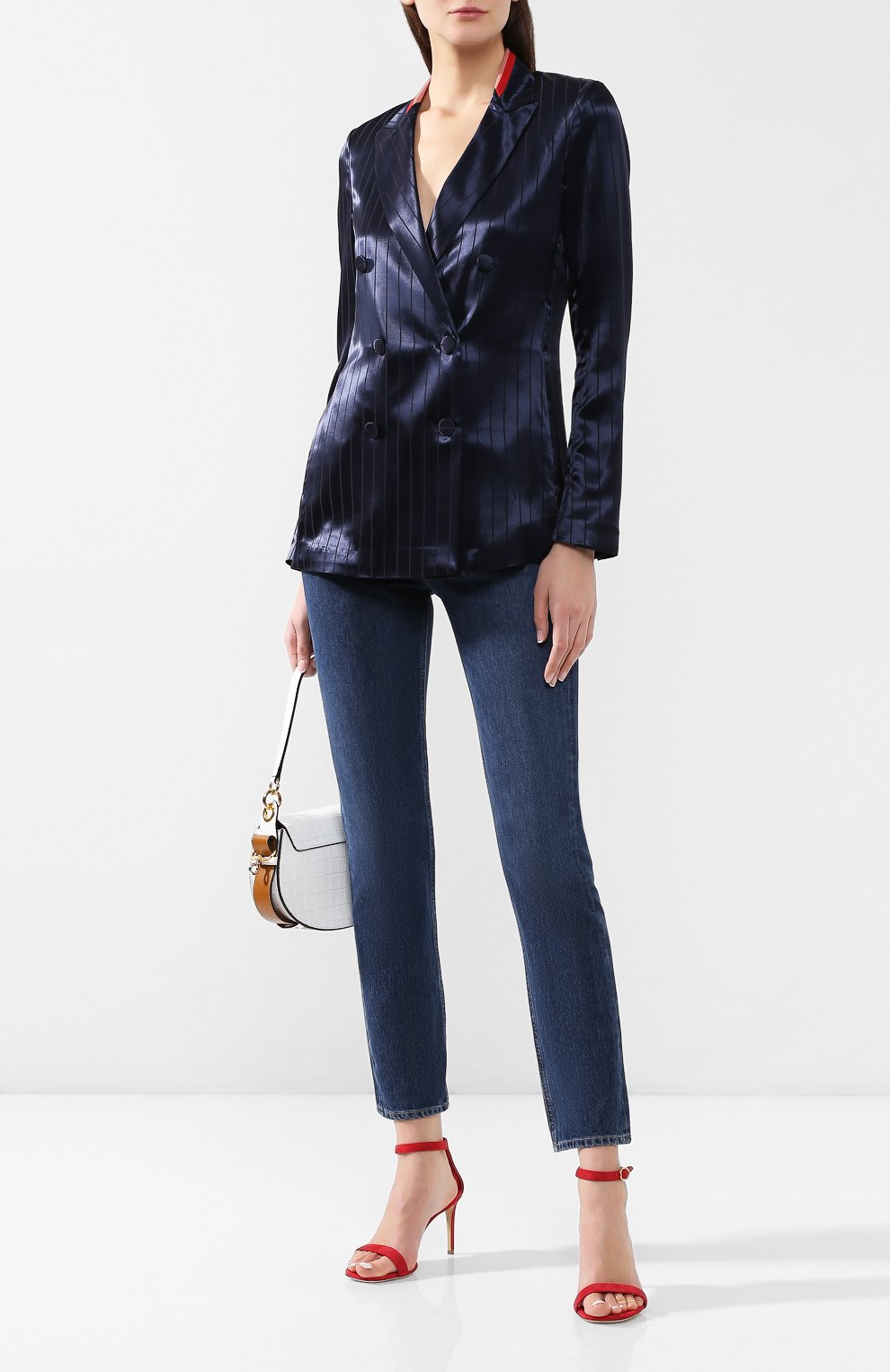 Двубортный жакет RAG AND BONE темно-синего цвета по цене 47750 руб., арт. W292419NW, фото 2 Двубортный жакет RAG AND BONE, арт. W292419NW, фото 2