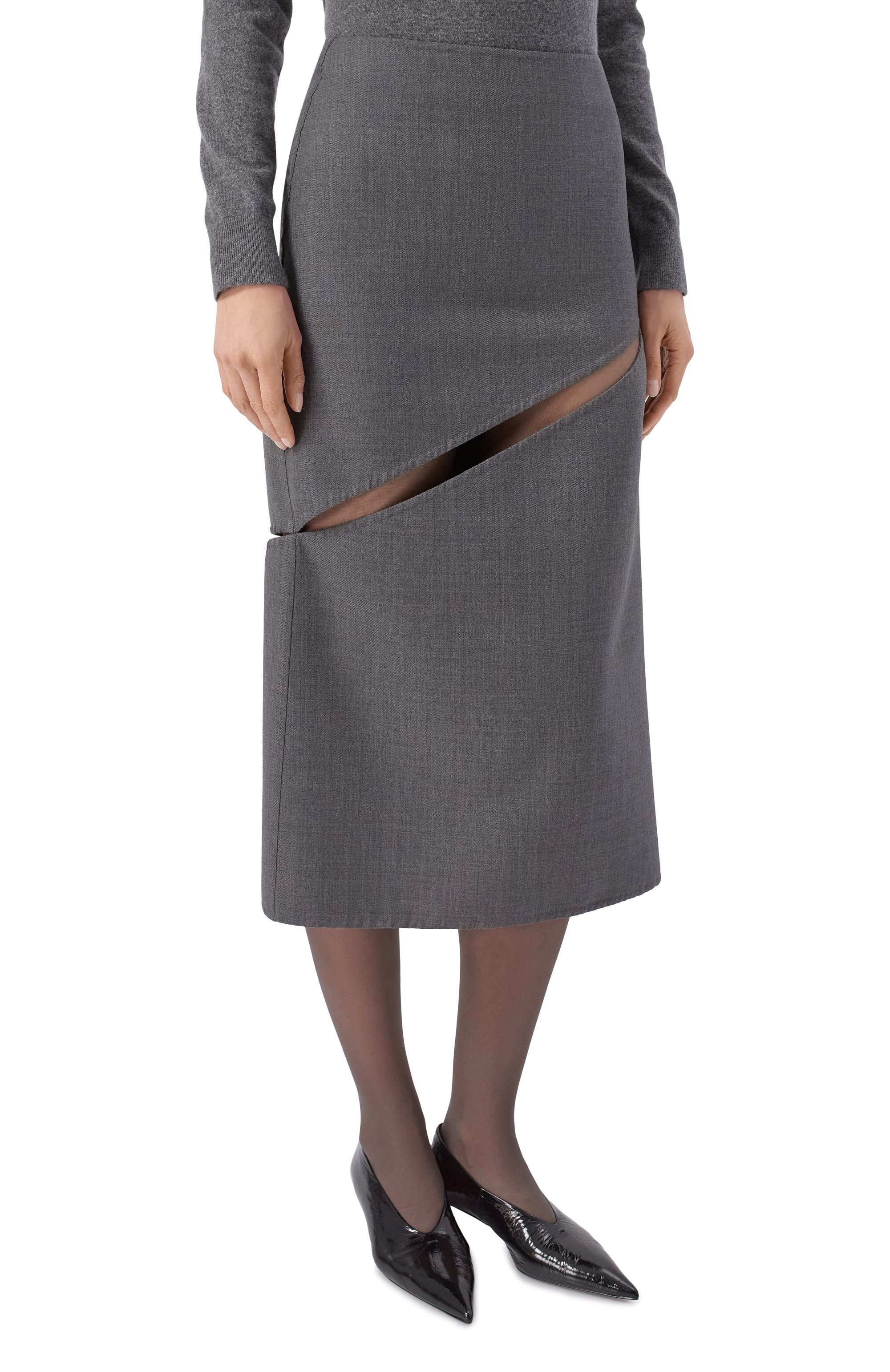 Шерстяная юбка JIL SANDER, арт. J03MA0305/J40327, фото 3