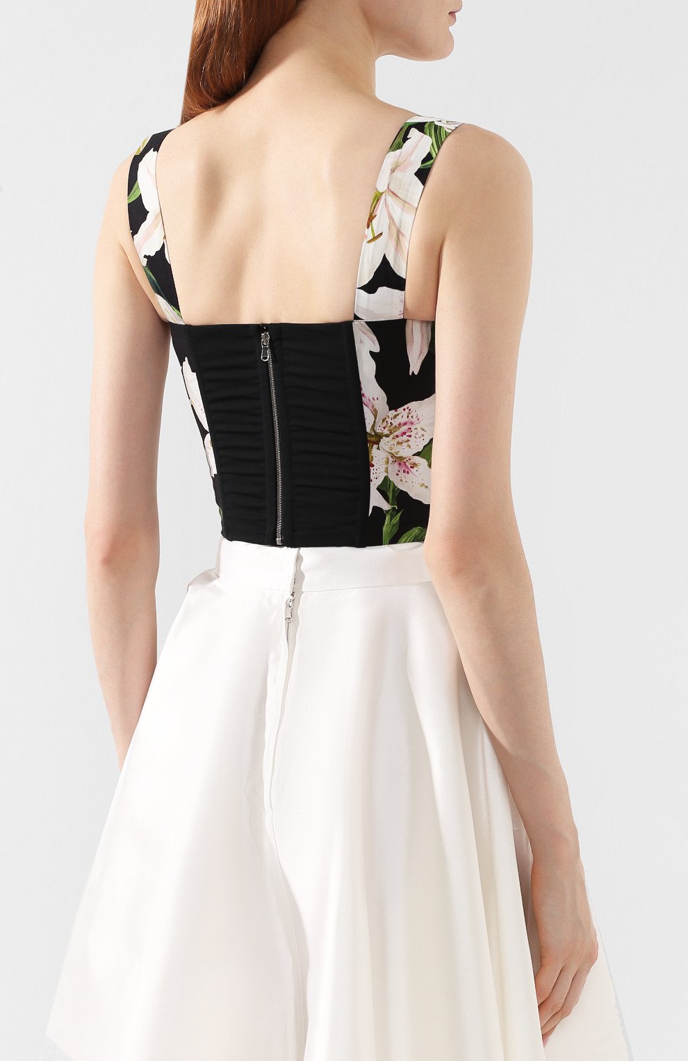 Хлопковый топ DOLCE & GABBANA черного цвета по цене 99500 руб., арт. F73R7T/HS5E0, фото 4 Хлопковый топ DOLCE & GABBANA, арт. F73R7T/HS5E0, фото 4