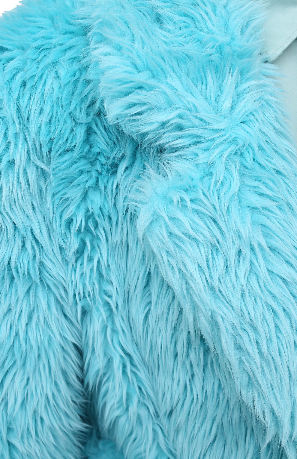 Шуба из экомеха MSGM голубого цвета по цене 69500 руб., арт. 2942MDC113 207675, фото 5 Шуба из экомеха MSGM, арт. 2942MDC113 207675, фото 5