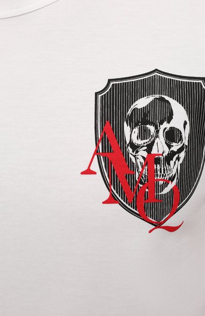 Хлопковая футболка ALEXANDER MCQUEEN, арт. 650423/QQZ65, фото 5