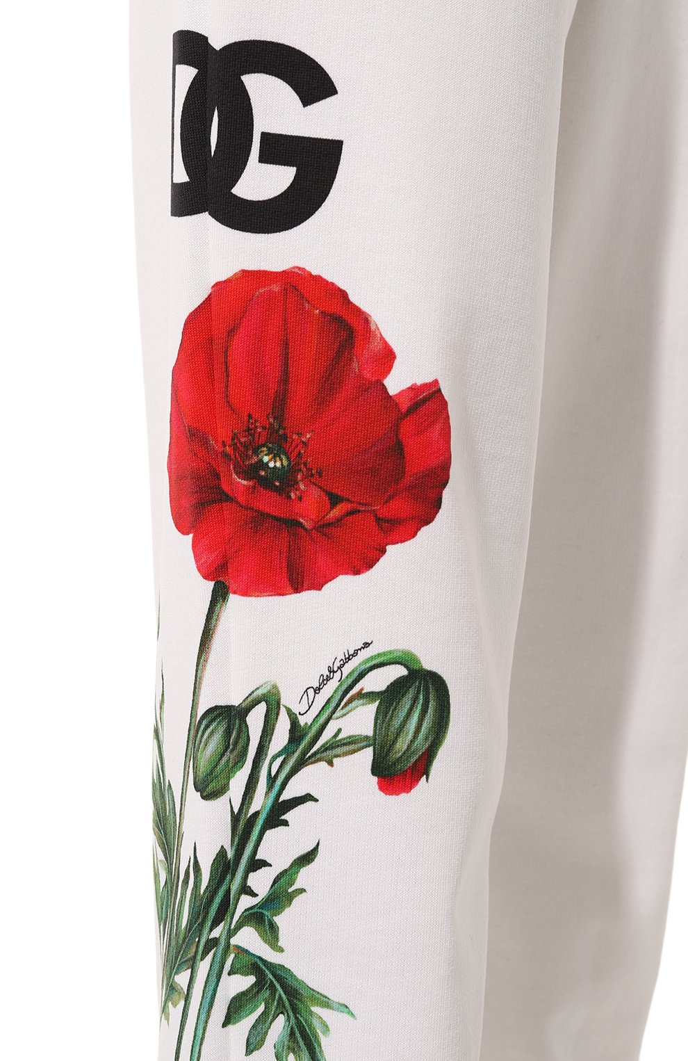 Хлопковые джоггеры DOLCE & GABBANA белого цвета по цене 81900 руб., арт. FTCQGT/HS7LQ, фото 5 Хлопковые джоггеры DOLCE & GABBANA, арт. FTCQGT/HS7LQ, фото 5