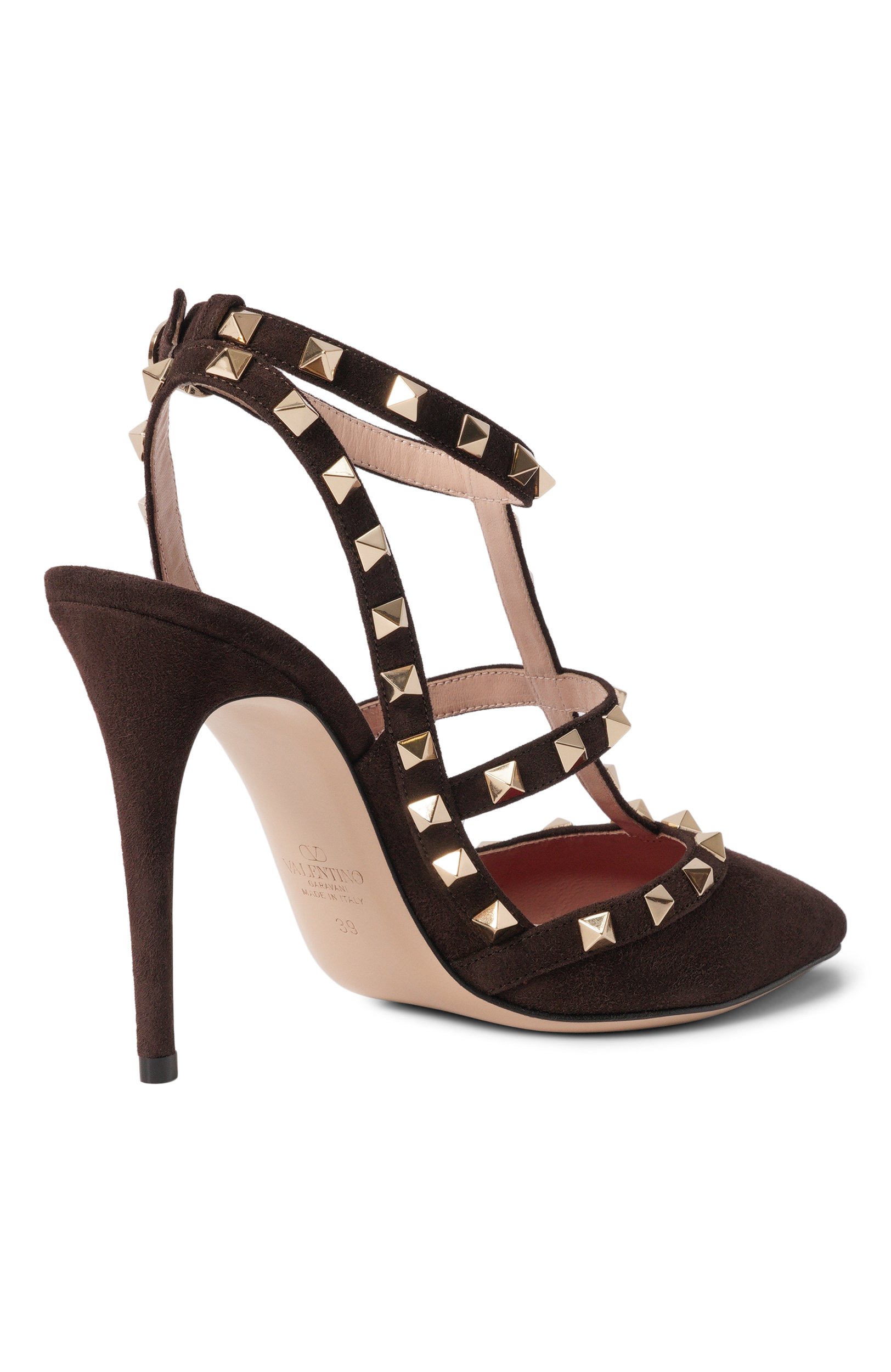 Замшевые туфли rockstud 100 VALENTINO темно-коричневого цвета по цене 129500 руб., арт. 9W2S0393/CVB, фото 5 Замшевые туфли rockstud 100 VALENTINO, арт. 9W2S0393/CVB, фото 5