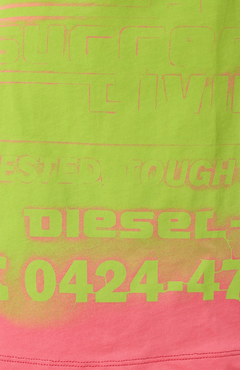 Женская хлопковая юбка DIESEL розового цвета, арт. A17612/0AGRI | Фото 6 (Длина Ж (юбки, платья, шорты): Мини; Материал внешний: Хлопок; Стили: Гранж)