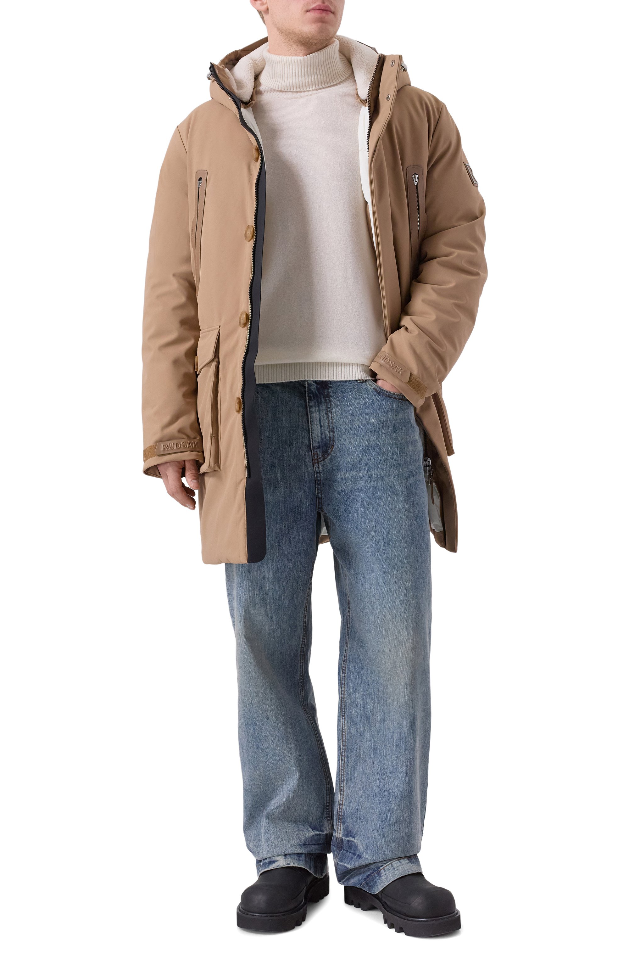 Утепленная парка RUDSAK бежевого цвета по цене 163000 руб., арт. M124506, фото 2 Утепленная парка RUDSAK, арт. M124506, фото 2