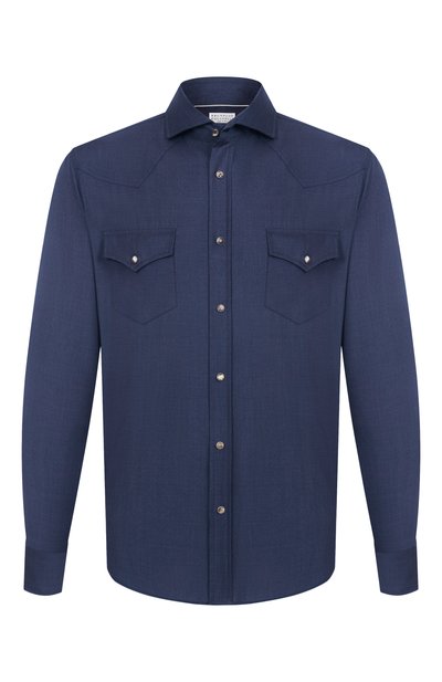 Мужская шерстяная рубашка BRUNELLO CUCINELLI, арт. MM6704008
