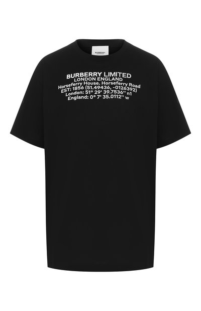 Женская хлопковая футболка BURBERRY, арт. 8024628