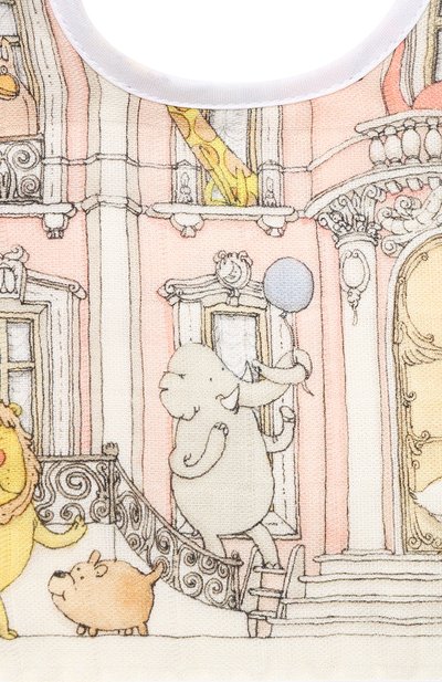 Хлопковый нагрудник ATELIER CHOUX белого цвета по цене 2055 руб., арт. SMALL BIB M0NCEAU G0LD SNAPS, фото 3 Хлопковый нагрудник ATELIER CHOUX, арт. SMALL BIB M0NCEAU G0LD SNAPS, фото 3