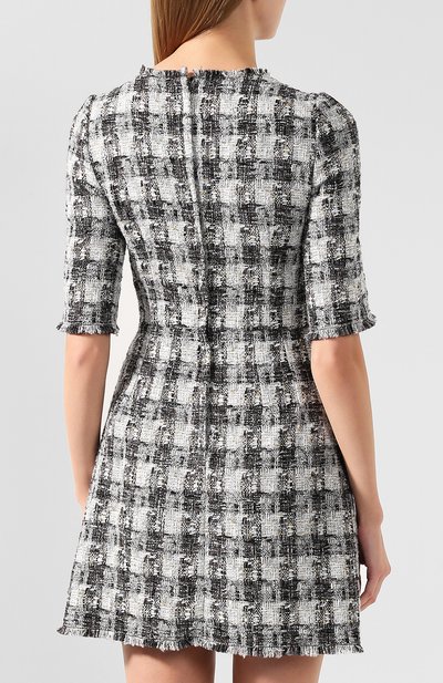 Платье DOLCE & GABBANA светло-серого цвета по цене 243500 руб., арт. F6E8RZ/FQMHE, фото 4 Платье DOLCE & GABBANA, арт. F6E8RZ/FQMHE, фото 4