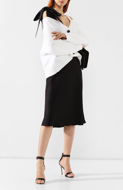 Юбка-миди NANUSHKA черного цвета по цене 57850 руб., арт. ZARINA_BLACK_SLIP SATIN, фото 2 Юбка-миди NANUSHKA, арт. ZARINA_BLACK_SLIP SATIN, фото 2