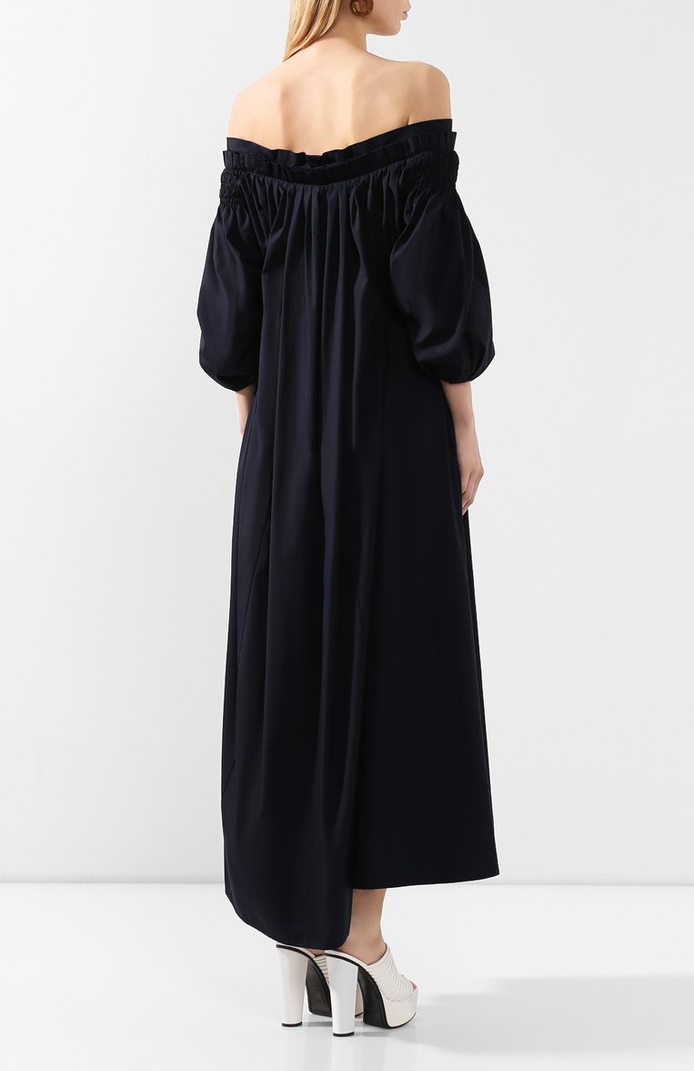 Хлопковое платье GABRIELA HEARST, арт. 220446/T030/44/DARK NAVY, фото 4