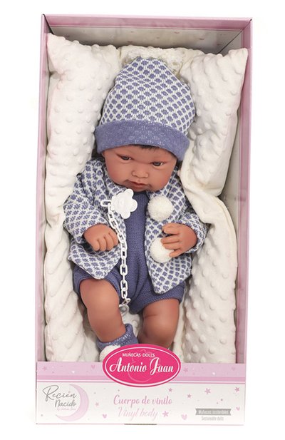 Кукла пупсик анжело ANTONIO JUAN синего цвета по цене 21130 руб., арт. 50035, фото 5 Кукла пупсик анжело ANTONIO JUAN, арт. 50035, фото 5