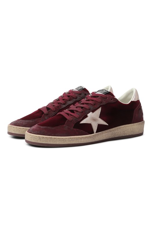 Комбинированные кеды Ball Star Golden Goose Deluxe Brand GWF00117.F007476 Бордовый GWF00117.F007476