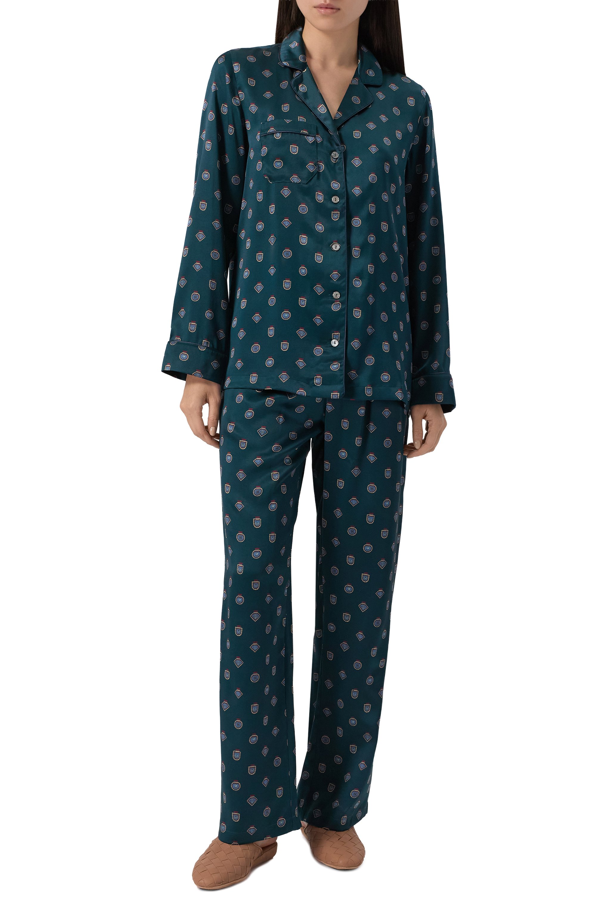 Шелковая пижама DEREK ROSE, арт. 2050-BRIN117, фото 2