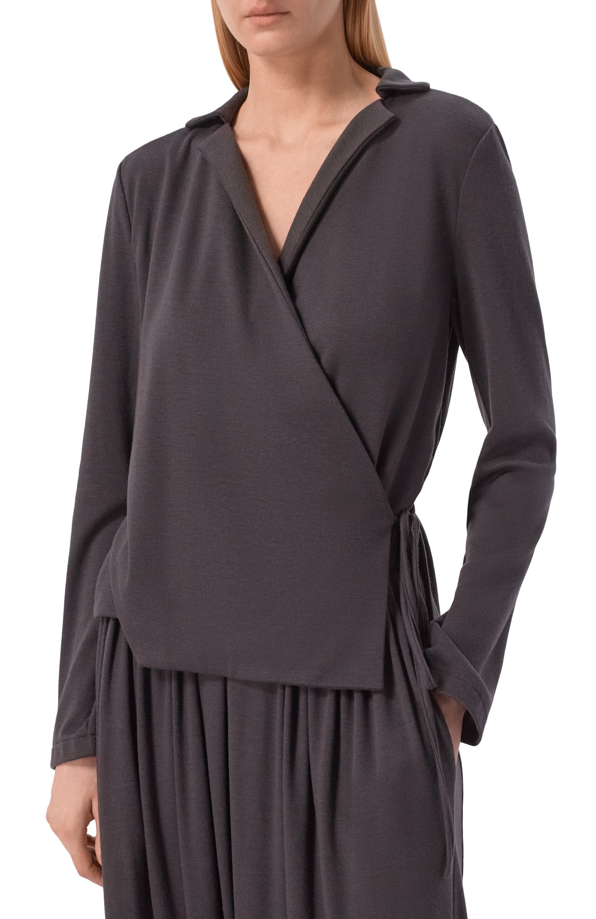 Кашемировый кардиган GIORGIO ARMANI серого цвета по цене 272500 руб., арт. GW003686/AF27680, фото 3 Кашемировый кардиган GIORGIO ARMANI, арт. GW003686/AF27680, фото 3