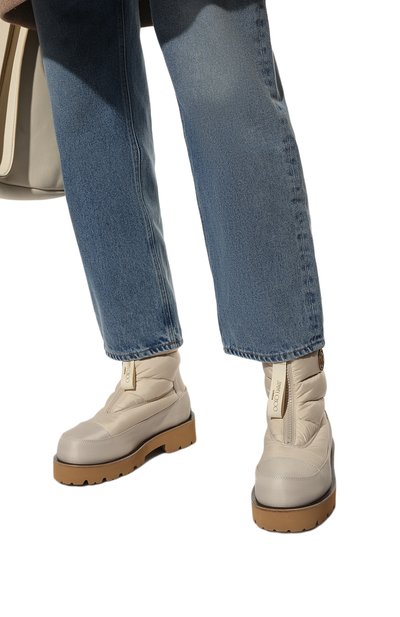 Текстильные полусапоги kai JIMMY CHOO кремового цвета по цене 97800 руб., арт. KAI FLAT/YNP, фото 3 Текстильные полусапоги kai JIMMY CHOO, арт. KAI FLAT/YNP, фото 3