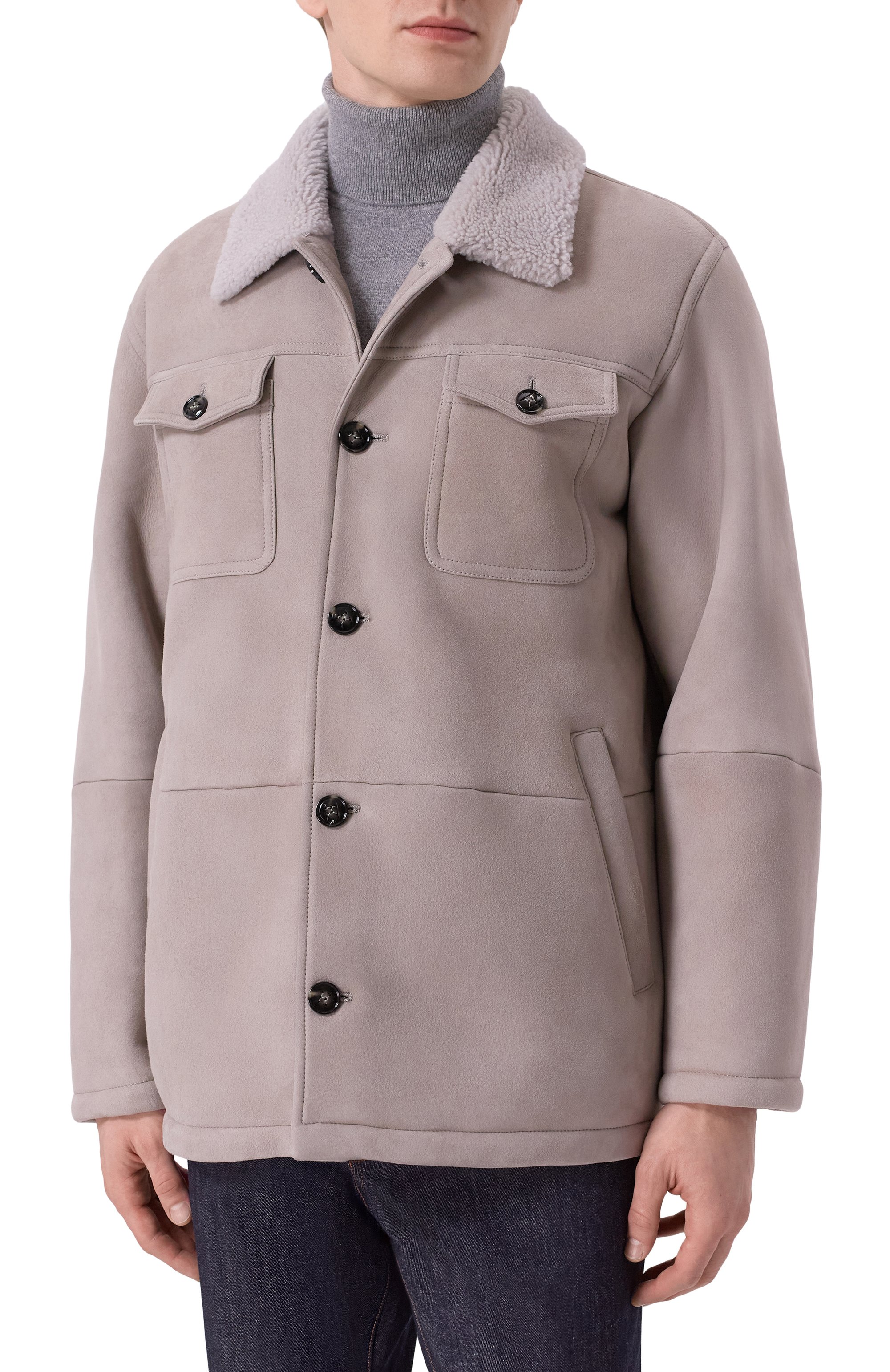 Дубленка из овчины KITON светло-серого цвета по цене 1470000 руб., арт. UW2247V0418H08, фото 3 Дубленка из овчины KITON, арт. UW2247V0418H08, фото 3