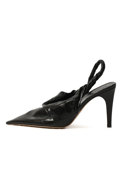 Кожаные туфли bv point BOTTEGA VENETA черного цвета по цене 76950 руб., арт. 630183/VBP10, фото 4 Кожаные туфли bv point BOTTEGA VENETA, арт. 630183/VBP10, фото 4