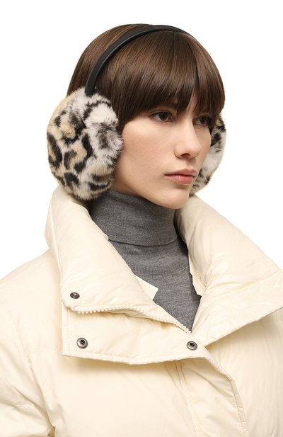 Меховые наушники из кролика YVES SALOMON, арт. 23WAA110XXREXX, фото 2