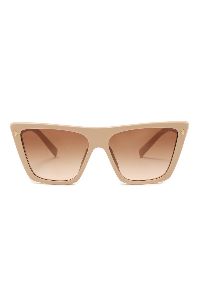 Женские солнцезащитные очки PRADA бежевого цвета, арт. 21ZS-11I0A6 | Фото 3 (Нос: Не проставлено; Региональные ограничения белый список (Axapta Mercury): Не проставлено; Тип очков: С/з; Материал: Пластик; Оптика Гендер: оптика-женское; Очки форма: Квадратные)