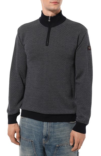 Шерстяной джемпер PAUL&SHARK темно-синего цвета по цене 56250 руб., арт. 13311134, фото 3 Шерстяной джемпер PAUL&SHARK, арт. 13311134, фото 3