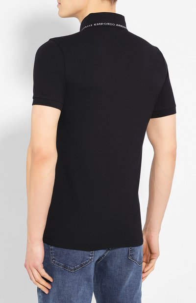Хлопковое поло EMPORIO ARMANI, арт. 3H1FL9/1JPTZ, фото 4