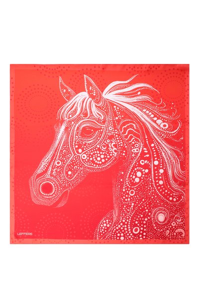 Шелковый платок scarlet LEFFERS красного цвета по цене 41480 руб., арт. 41.52.3.17.13, фото 4 Шелковый платок scarlet LEFFERS, арт. 41.52.3.17.13, фото 4