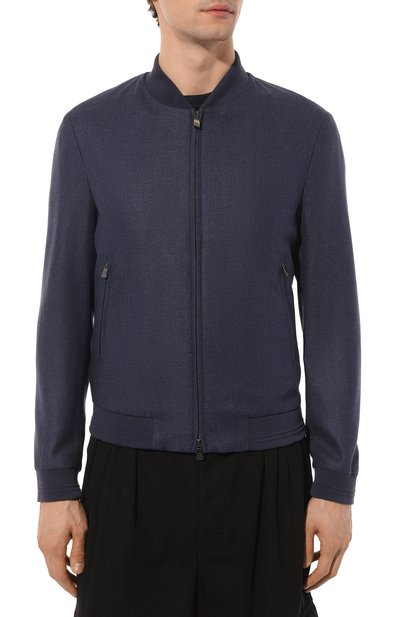 Бомбер из шелка и шерсти CORNELIANI, арт. 93L588-9318264, фото 3
