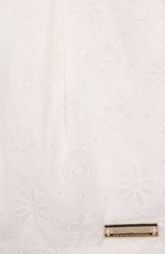 Детские шорты MOSCHINO молочного цвета, арт. HDQ01K/LZB15/4-8 | Фото 3 (Материал подклада: Хлопок; Нос: Не проставлено; Материал внешний: Синтетический материал, Вискоза; Случай: Повседневный; Тематический товар: Teddy Bear; Ростовка одежда: 4 года | 104 см, 5 лет | 110 см, 6 лет | 116 см, 8 лет | 128 см)