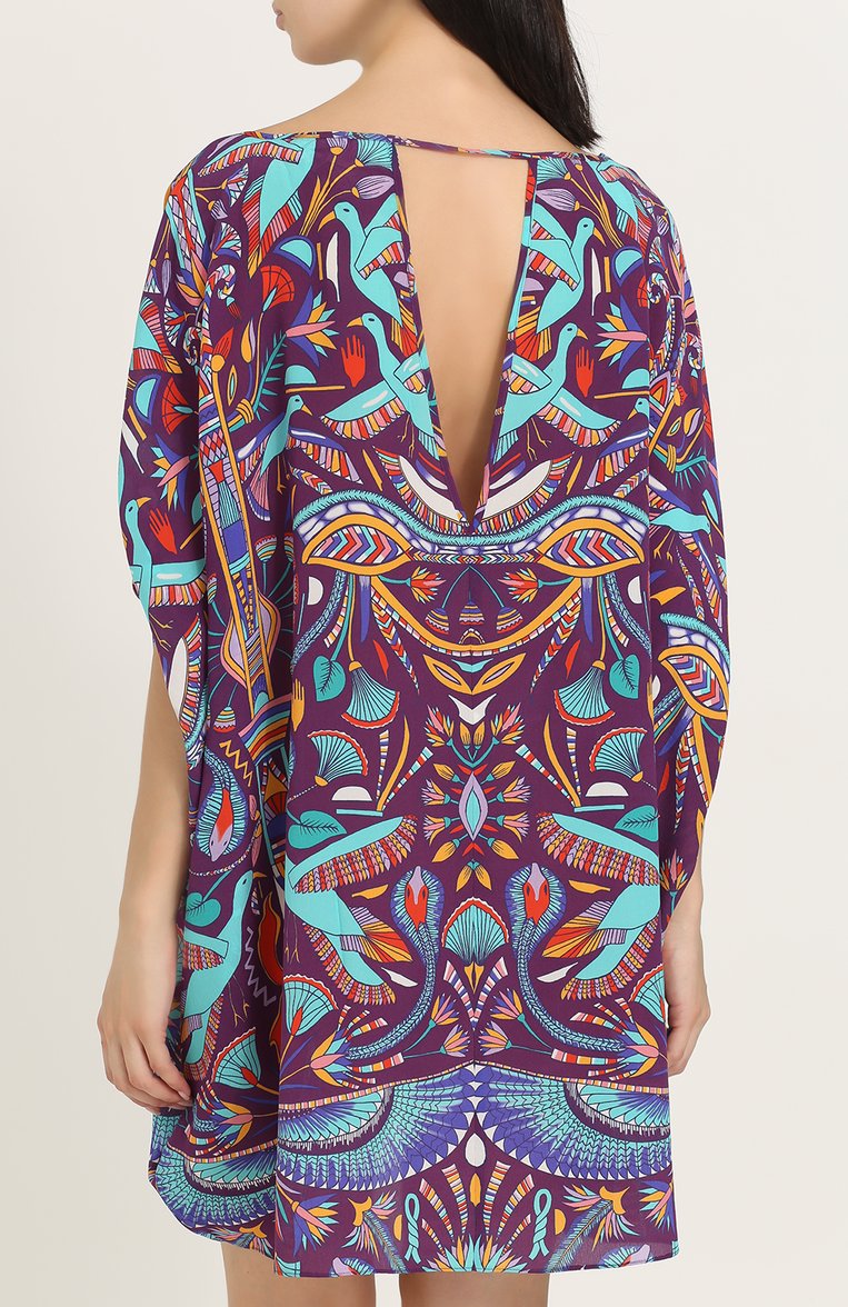 Шелковая туника свободного кроя с принтом LAZUL, арт. GILLA TUNIC/TH0TH, фото 1