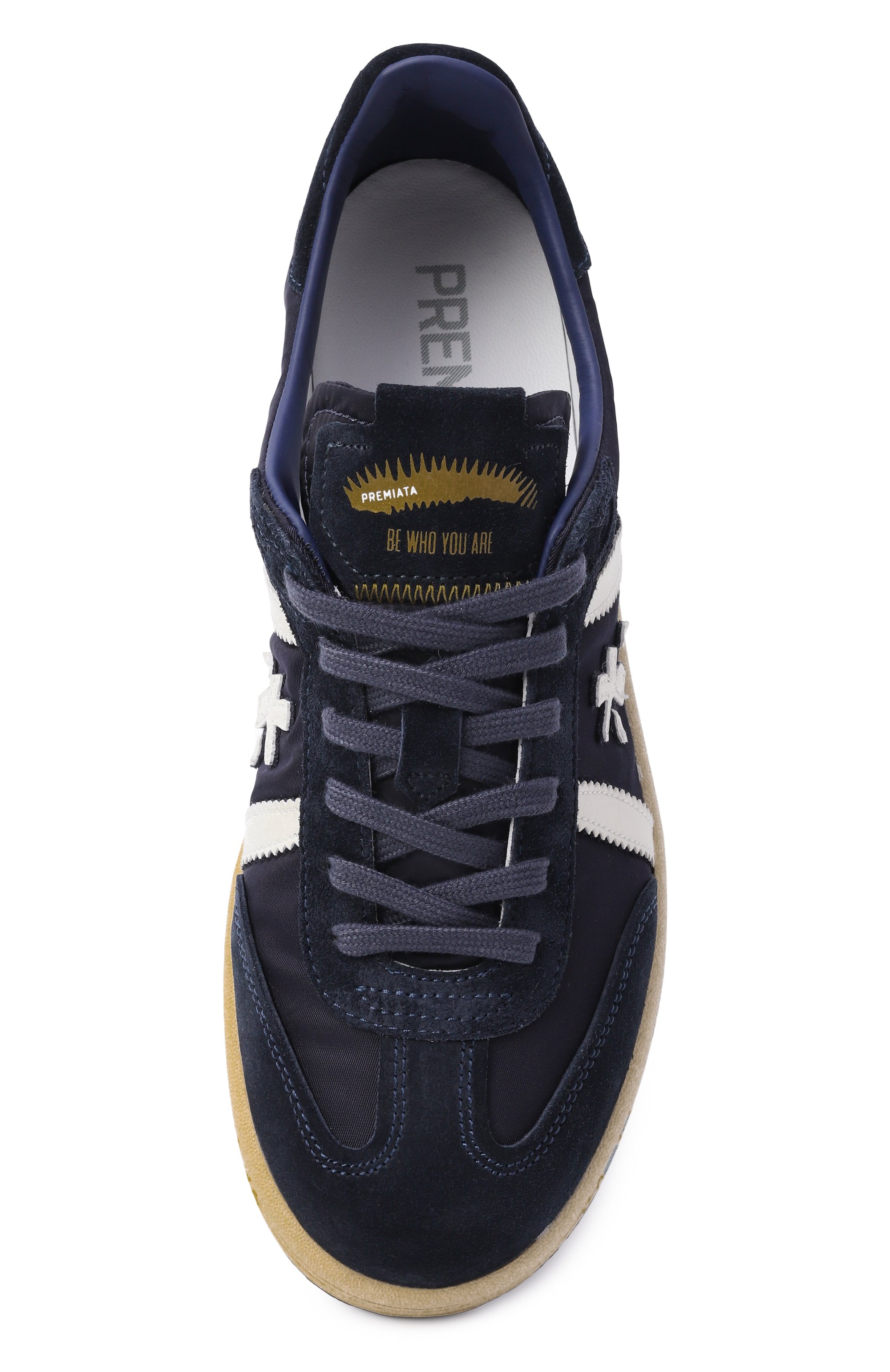 Комбинированные кеды bonnie-d PREMIATA темно-синего цвета по цене 26950 руб., арт. B0NNIED/VAR 7698, фото 6 Комбинированные кеды bonnie-d PREMIATA, арт. B0NNIED/VAR 7698, фото 6