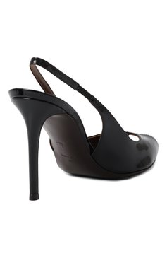 Женские кожаные туфли intriigo open toe 90 GIUSEPPE ZANOTTI DESIGN черного цвета, арт. I400013 | Фото 5 (Подошва: �Плоская; Каблук высота: Высокий; Материал внешний: Натуральная кожа; Материал сплава: Проставлено; Драгоценные камни: Проставлено; Материал внутренний: Натуральная кожа; Каблук тип: Шпилька; Женское Кросс-КТ: Слингбэки)