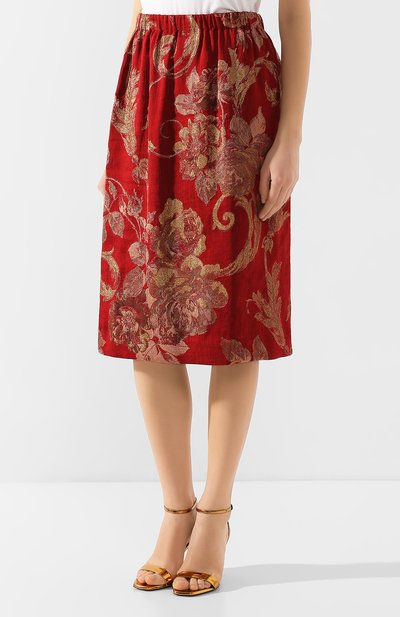 Юбка из смеси хлопка и льна DRIES VAN NOTEN, арт. 201-10828-9362, фото 3