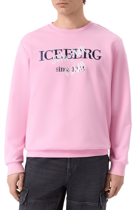 Хлопковый свитшот Iceberg E010/6317 Розовый  E010/6317 Фото 3