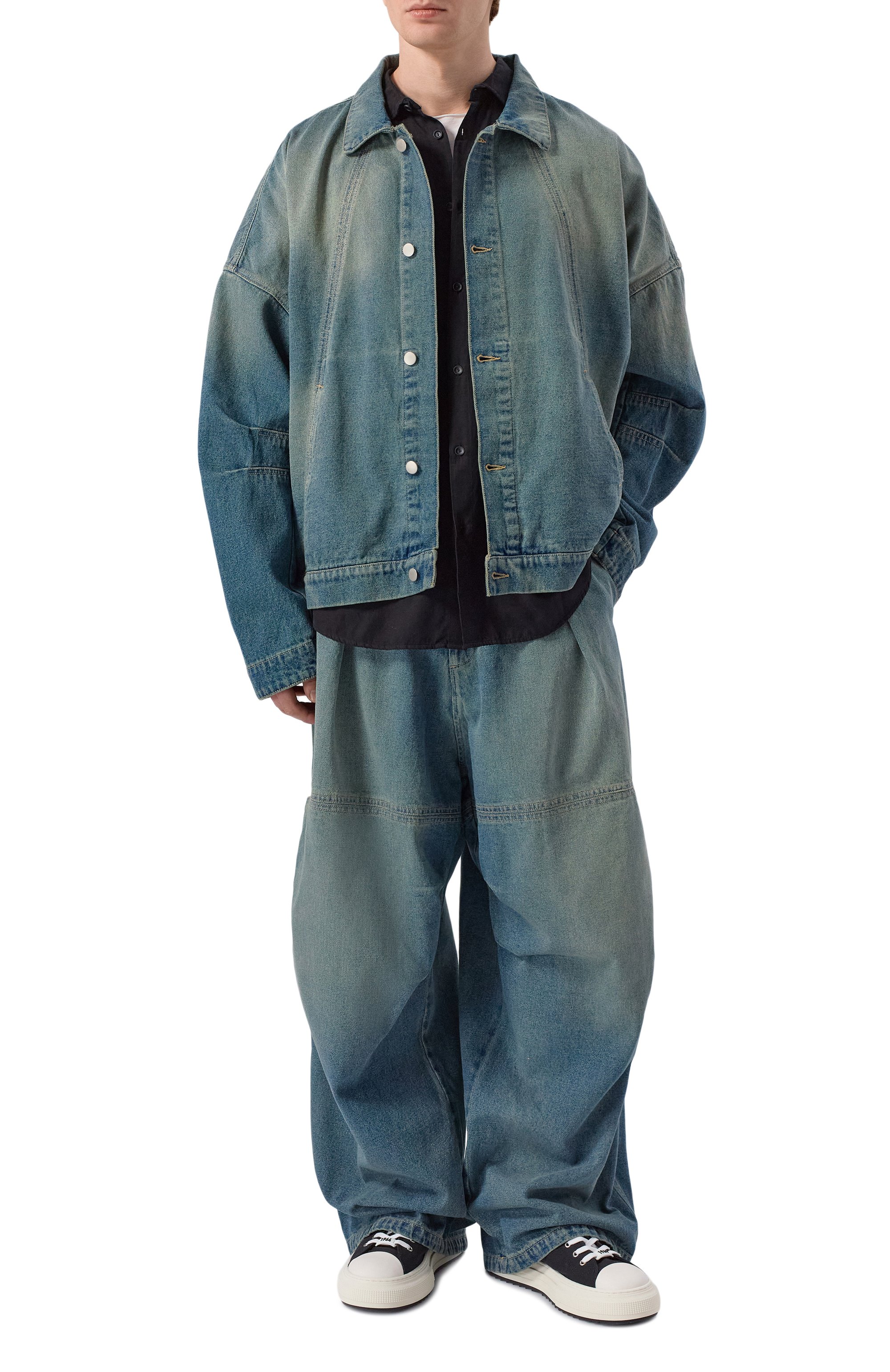 Джинсовая куртка ANDREA YA'AQOV синего цвета по цене 68050 руб., арт. 26MDEN61, фото 2 Джинсовая куртка ANDREA YA'AQOV, арт. 26MDEN61, фото 2