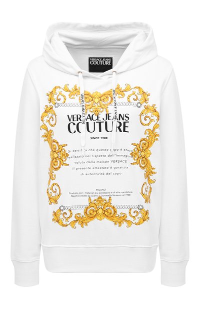 Женский хлопковое худи VERSACE JEANS COUTURE, арт. B6HZA7TS-ZDP308 H00D REG. 44/30318